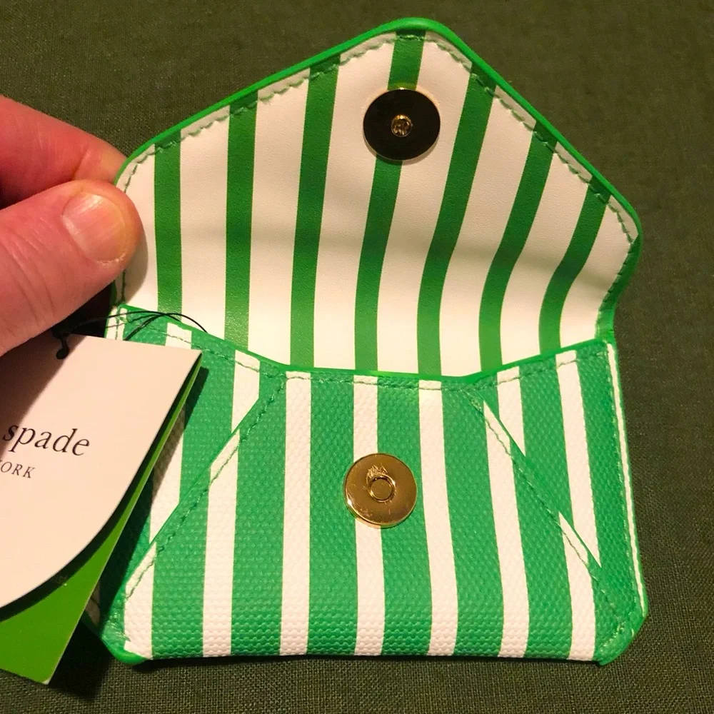🌴🎉 *NWT* KATE SPADE X TARGET COLLAB STRIPED CARD CASE! 🎊 - Picture 3 of 6